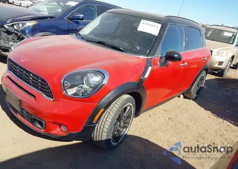 2013 Mini Countryman Cooper S z USA, uszkodzony, nr VIN WMWZC3C57DWP22847